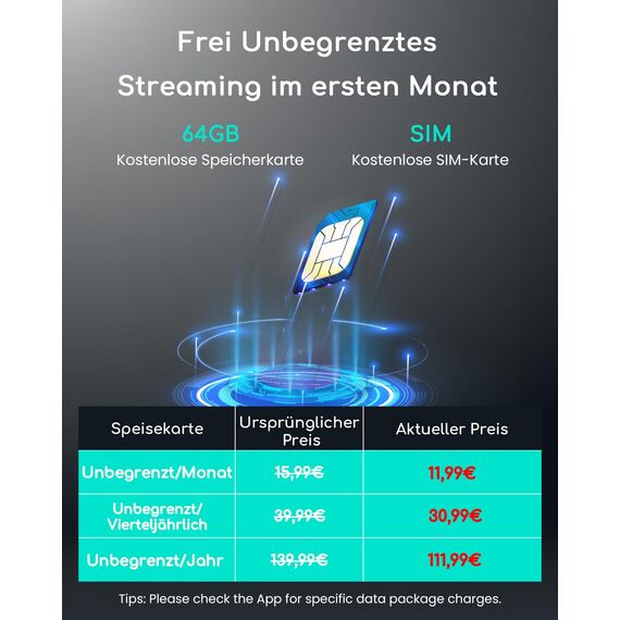 COOAU 4G LTE Überwachungskamera Aussen Akku mit SIM Karte+64GB Kartenspeicher+Solarpanel, Kamera überwachungs LTE,2K Kabellos Solar Kamera Outdoor mit Farb-Nachtsicht, PIR Personenerkennung, IP66