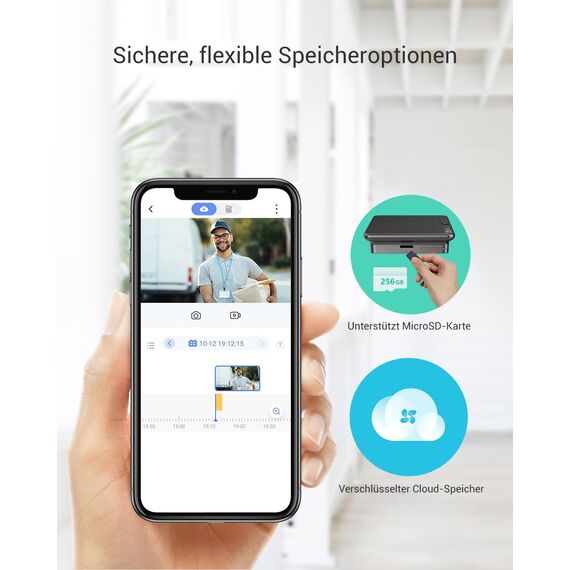 EZVIZ WLAN Türklingel mit 166° Weitwinkel und PIR-Sensor, 2MP Türspion Kamera mit 4,3 Zoll Farbbildschirm, 4600mAh Akku, AI Personenerkennung, Zwei-Wege-Videoanruf und Live-Ansicht verfügbar, CP4