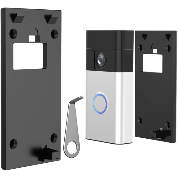 2024 Doorbell Halterung, Selbsthaftende Halterung ohne Bohren für Die neue Akku-Videotürklingel (2024) (Battery Video Doorbell), R-ing Kamera Klingel Klebehalterung Doorbell Zubehör