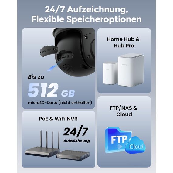 Reolink 4K 8MP Wi-Fi 6 Überwachungskamera Aussen, 2,4/5GHz WLAN Kamera Outdoor mit 5X Optischem Zoom, Auto-Tracking, 360° Ansicht, 60m Vollfarb-Nachtsicht, 2-Wege-Audio und AI-Erkennung, RLC-823S1W