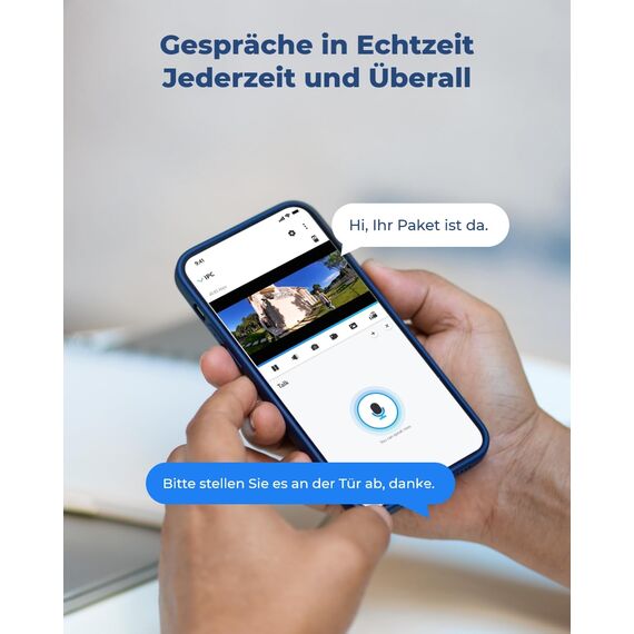Reolink 4K Dual-Lens WLAN Überwachungskamera Aussen, 180° Ultra-Weitwinkel, Person-/Fahrzeug-/Haustier-Erkennung, 2,4/5 GHz Wi-Fi 6, Farbnachtsicht, 2-Wege-Audio, Duo 2 WiFi