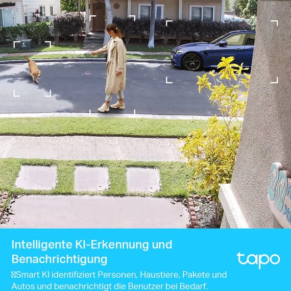 Tapo C420S2 Überwachungskamera Aussen, 2K Hochauflösung, 5200mAh wiederaufladbarer Akku, Vollfarb-Nachtsicht, Intelligente Identifikation, microSD-Karte und Cloud-Speicher, 2-Cam-Set