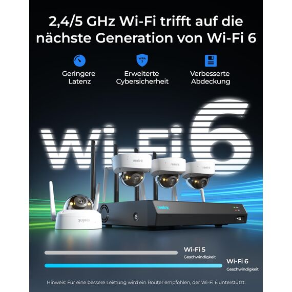 Reolink 4K Wi-Fi 6 Überwachungskamera Set mit IK10 Vandalismusschutz, Farbnachtsicht, 12CH NVR mit 2TB HDD, Personen-/Fahrzeug-/Tiererkennung, 2-Wege-Audio, IP67 wetterfeste WLAN-Kameras, RLK12-800WV4