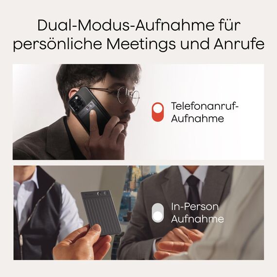 Plaud Note KI Digitales Diktiergerät mit Hülle - 64 GB Aufnahmegerät mit KI-Technologie zum Transkribieren und Zusammenfassen, One-Touch-Aufnahme (Schwarze Note mit schwarzer Hülle)