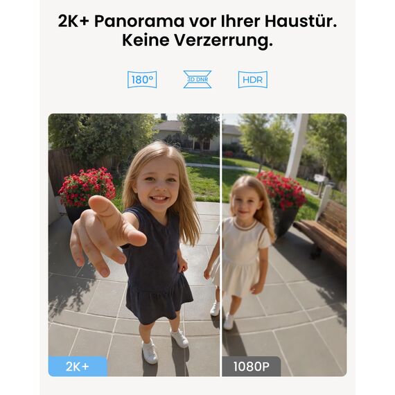 Reolink Video-Türklingel mit Chime, 5MP Ultra HD Kabelgebundene Türklingel mit Kamera, 2,4/5GHz WLAN, Personenerkennungsalarme, 180° Ultraweitwinkel, 2-Wege-Audio, Fernzugriff, Video Doorbell WiFi