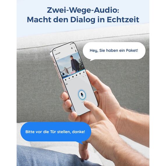 Reolink 4K Dual-Lens überwachungskamera aussen mit 180° Sichtwinkel, Outdoor IP-Kamera, Person/Fahrzeug/Tier-Erkennung, Farb-Nachtsicht, Zwei-Wege-Audio, Wasserdicht, Duo 2 PoE