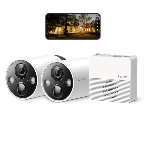 Tapo C420S2 Überwachungskamera Aussen, 2K Hochauflösung, 5200mAh wiederaufladbarer Akku, Vollfarb-Nachtsicht, Intelligente Identifikation, microSD-Karte und Cloud-Speicher, 2-Cam-Set