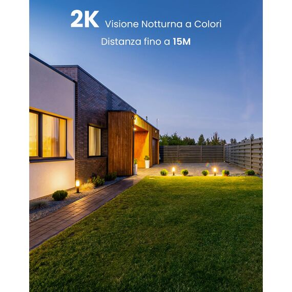 ieGeek 2K Überwachungskamera Aussen, PTZ Outdoor WLAN IP Kamera überwachung außen, WiFi Dome Camera mit Farbiger Nachsicht, Bewegungserkennung,Mensch Bewegungsmelder,