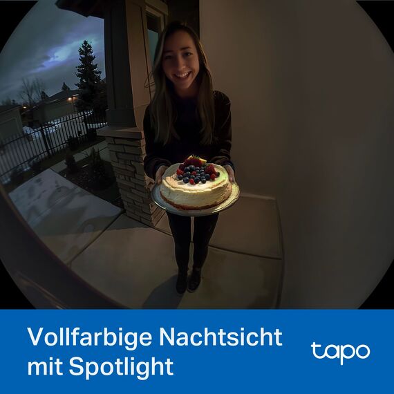 Tapo D235 Video-Türklingel Akku/Festverdrahtet (Video Doorbell) | Türklingel mit Kamera, 2K 5MP, Farbe Nachtsicht, 180° ultrabreiten Sichtfeld, 10000 mAh Nicht entfernbarer Akku, Mit Chime, Alexa