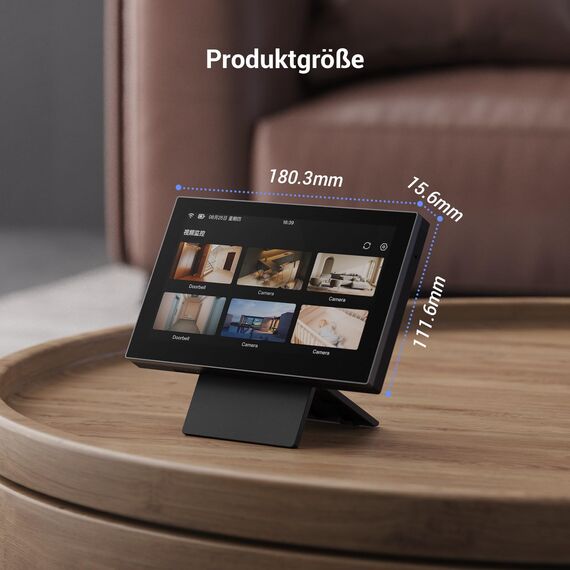EZVIZ Intelligenter Bildschirm im Innenbereich, kabelloser 7" Farb-Touchscreen mit 4600mAh Akku, 2-Wege-Audio und Live-Ansicht, leicht zu installieren, SD7