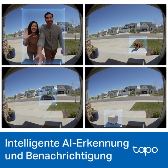 Tapo D235 Video-Türklingel Akku/Festverdrahtet (Video Doorbell) | Türklingel mit Kamera, 2K 5MP, Farbe Nachtsicht, 180° ultrabreiten Sichtfeld, 10000 mAh Nicht entfernbarer Akku, Mit Chime, Alexa