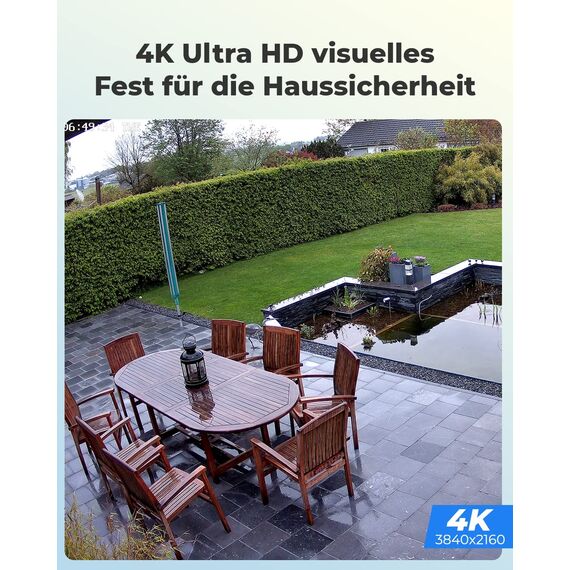 Reolink 2 Stück 4K Smarte PoE IP Kamera Outdoor mit Personen-/Autoerkennung, 8MP Überwachungskamera Aussen mit microSD Kartensteckplatz, 30m IR Nachtsicht, IP67, Zeitraffer, Fernzugriff, RLC-810A