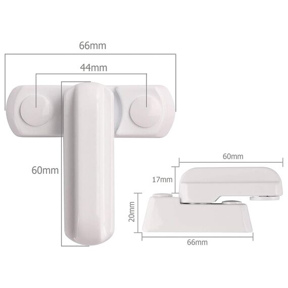 Sandiyago Fenstersicherung - Fensterriegel - Schwenkriegel mit Befestigungsschrauben, Einbruchschutz Stabile Zusatzverriegelung für UPVC PVC Fenster Fenster und Tür - Weiß (8, Weiß)