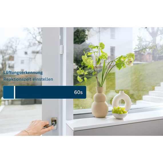 Bosch Smart Home Tür-/Fensterkontakt II, Smarter Sensor zum energieeffizienten Heizen, kompatibel mit Amazon Alexa und Google Assistant, 3er-Set