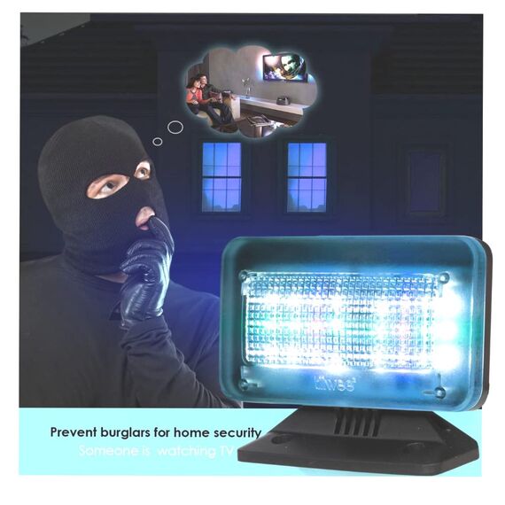 tiiwee TV Simulator PowerPlus mit 24 LED's und 3 wählbaren Programmen - Komplett mit Netzadapter - Lichtsimulation zum Einsatz als Einbruchschutz -Fernsehsimulator - Fernseh-Atrappe - Fake TV