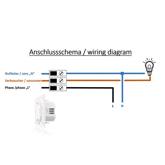 HUBER Motion 8 HF Hochfrequenz Bewegungsmelder UP 180° - LED geeignet, Radar Sensor inkl. Rahmen, 3-Draht-Technik mit Relais