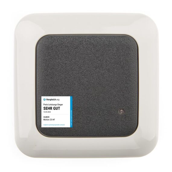 HUBER Motion 25 HF Hochfrequenz Bewegungsmelder AP 180° IP44 - LED geeignet, Radar Sensor inkl. Gehäuse, 3-Draht-Technik mit Relais