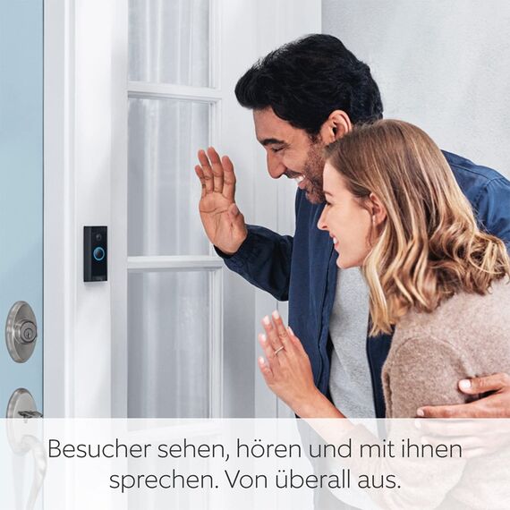 Ring Videotürklingel Kabel (Video Doorbell Wired) + Netzteil | Türklingel mit Kamera, 1080p-HD-Video, steckerfertig, Nachtsicht, Video-Türsprechanlage für deine Haustür | Funktioniert mit Alexa