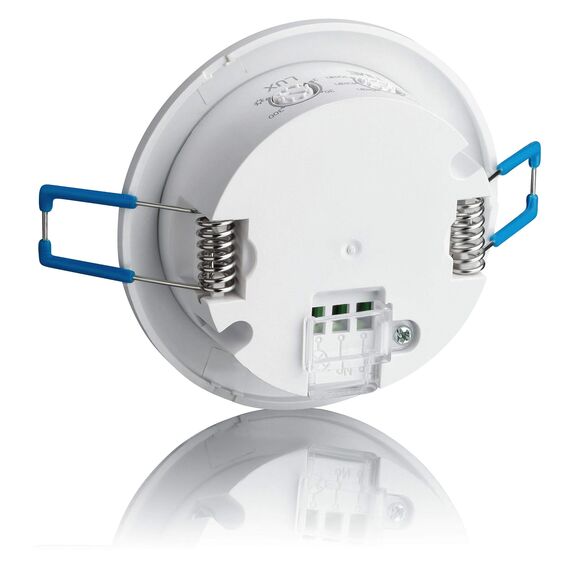 SEBSON Bewegungsmelder Innen - 2er Set - Unterputz Aufputz Decken Montage, programmierbar Infrarot Sensor Reichweite 8m / 360°, LED geeignet, 3-Draht