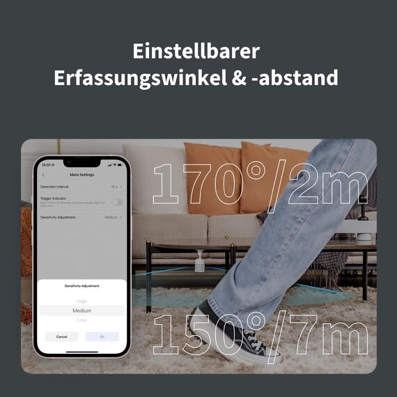 Aqara Zigbee 3.0 Bewegungsmelder, 5 Jahre Akkulaufzeit, 170° Erfassungswinkel, Einstellbares Erkennungs-Zeitlimit, kompatibel mit Home Assistant, HomeKit, Alexa, SmartThings... Aqara Hub Erforderlich