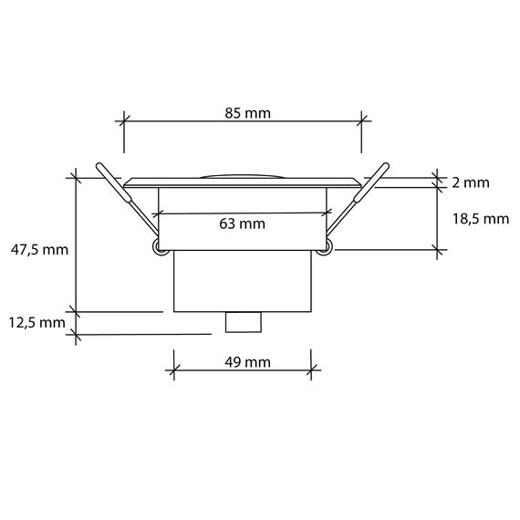 SEBSON Bewegungsmelder Innen, Unterputz Decken Montage, programmierbar, Infrarot Sensor, Reichweite 3-8m / 360°, LED geeignet, schwenkbar, 3-Draht