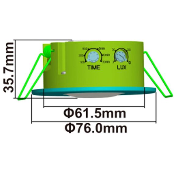ChiliTec Bewegungsmelder IP65 Decke Einbau Unterputz 360° Deckenbewegungsmelder Innen Aussen Feuchtraum Led Geeignet Weiß