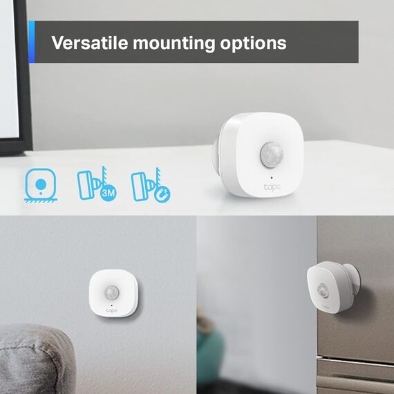 TP-Link Tapo T100 Bewegungsmelder, für Alarmanlage und Smart Home, Weitbereichserkennung, Batterielebensdauer über 1 Jahr, Tapo Hub Benötigt (Packung mit 2)