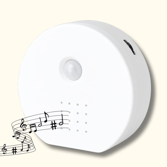 GREEN GUARDIA Vogelgezwitscher Soundbox Toilette I Bewegungsmelder Box mit 6 Sounds I Vogelgezwitscher, Wellen, Lagerfeuer, Dschungel, Regen und Fluss I Bewegungssensor & Timer