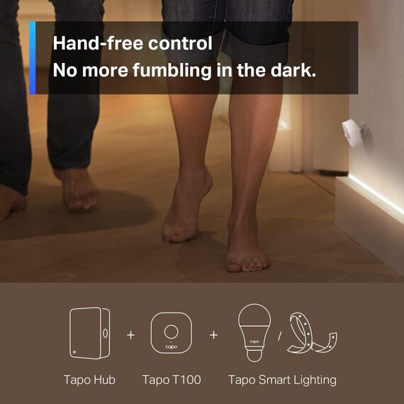 TP-Link Tapo T100 Bewegungsmelder, für Alarmanlage und Smart Home, Weitbereichserkennung, Batterielebensdauer über 1 Jahr, Tapo Hub Benötigt (Packung mit 2)