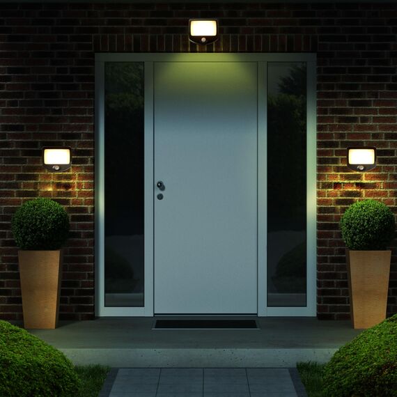 Northpoint LED Batterie Strahler Fluter Sicherheitsleuchte 6er Set mit Funk-Aktivierung Bewegungsmelder Dämmerungssensor (Outdoor 6er Set)