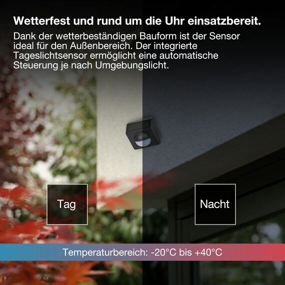LEDVANCE SMART+ WiFi Outdoor-Bewegungsmelder, IP65, Kunststoff, dunkelgrau, 4-Pack