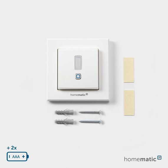Homematic IP Smart Home Bewegungsmelder im 55er-Rahmen – innen, Zubehör für Smart Home mit App-Funktion, für Alarmlösung, schaltet Leuchten, Wandschalter, Energie sparen, 156242A0