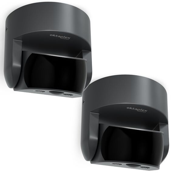 Oktaplex Bea 2X Bewegungsmelder Aussen IP65 schwenkbar 180° PIR-Sensor 10m Reichweite 230 V anthrazit Aufputz Bewegungssensor