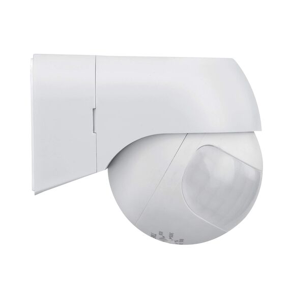 conecto Infrarot Bewegungsmelder innen+außen Aufputz Wand LED 180° schwenkbar neigbar IP44 Dämmerungssensor (2er Set), weiß