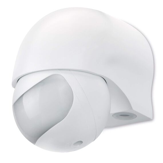 conecto Infrarot Bewegungsmelder innen+außen Aufputz Wand LED 180° schwenkbar neigbar IP44 Dämmerungssensor(2er Set), weiß