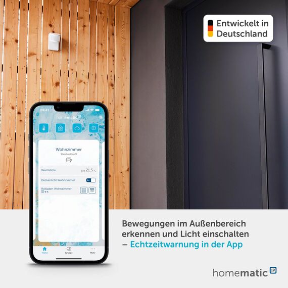 Homematic IP Smart Home Bewegungsmelder mit Schaltaktor – außen, 156737A0
