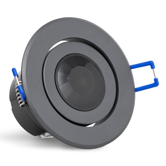 SEBSON Bewegungsmelder Innen Unterputz Decken Montage - programmierbar, Reichweite 8m 360°, LED geeignet, schwenkbar, Einbau PIR Sensor, 3-Draht