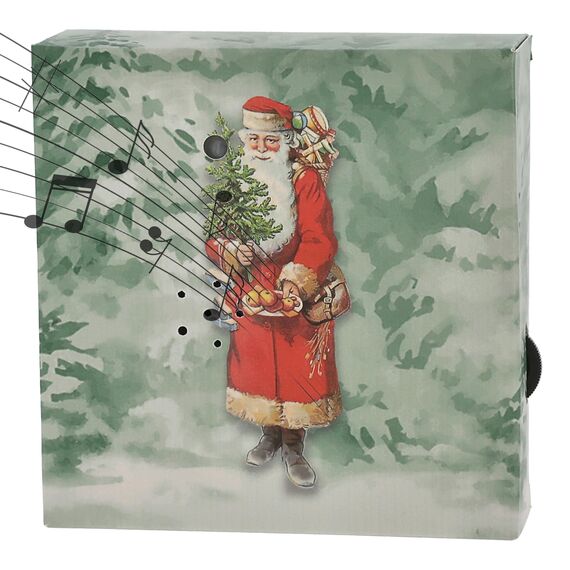 Soundbox 'Santa' 2 X-Mas Sounds Bewegungssensor | 12x12x3,5cm Pappe Kunststoff | Weihnachtsmusik regulierbar (1 x Soundbox Santa)