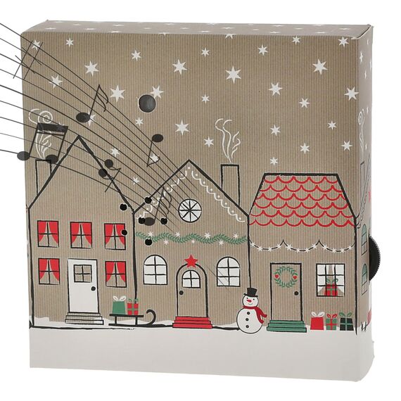 Soundbox 'Village' 2 X-Mas Sounds Bewegungssensor | 12x12x3,5cm Pappe Kunststoff | Weihnachtsmusik regulierbar (1 x Soundbox Village)