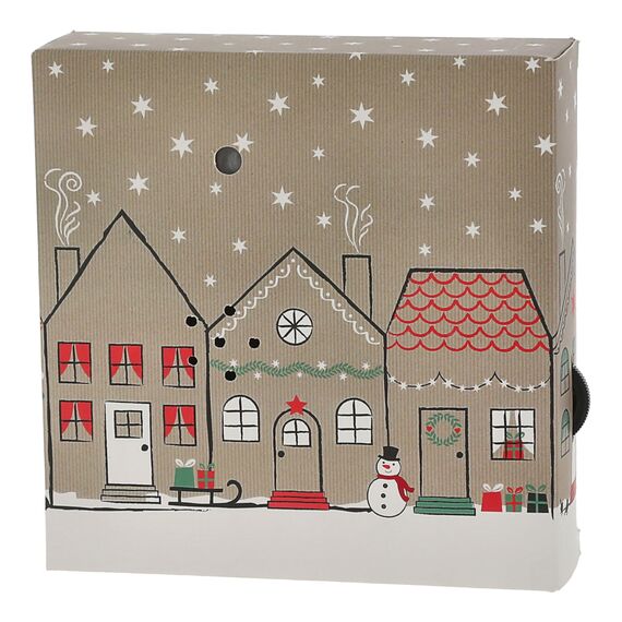 Soundbox 'Village' 2 X-Mas Sounds Bewegungssensor | 12x12x3,5cm Pappe Kunststoff | Weihnachtsmusik regulierbar (1 x Soundbox Village)