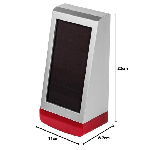 Homematic IP Alarmsirene – außen, Smart Home, Funk-Außensirene mit Solarpanel und App-Funktion, kabellose Sirene mit Solarpanel, warnt hörbar, sichtbar und per Push-Nachricht, 153208A0