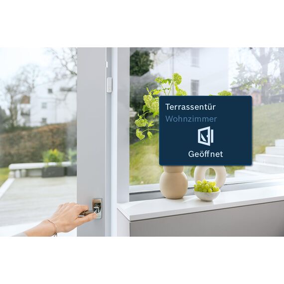 Bosch Smart Home Starter Set Einbruchschutz mit Rauchmelder II und Tür-/Fensterkontakt II, mit App Steuerung, kompatibel mit Apple Homekit