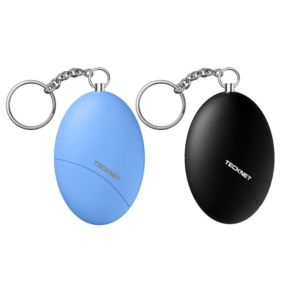 TECKNET Taschenalarm für Frauen, 2 PCS 130dB Persönlicher Sirenen Schlüsselanhänger, sturzfest Selbstverteidigung Panikalarm Persönliche Sicherheit für Frauen, Kinder, Senioren