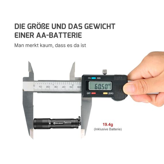 OLIGHT I3E EOS Mini LED Taschenlampe Schlüsselanhänger 90 Lumen und 44m Reichweite, kleine Flashlight Schlüsselbund Handlampe Wasserdicht IPX8, AAA Batterie, für Camping, Wandern
