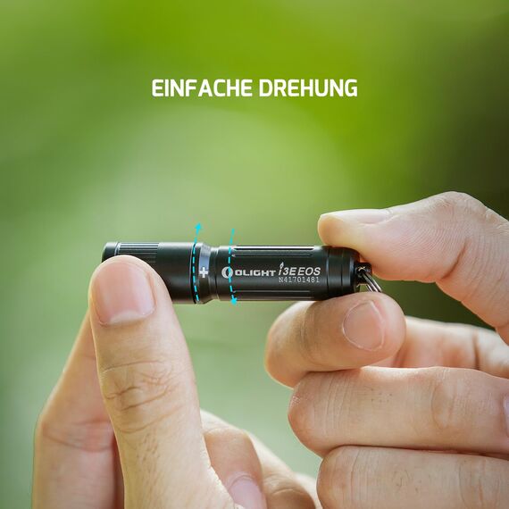 OLIGHT I3E EOS Mini LED Taschenlampe Schlüsselanhänger 90 Lumen und 44m Reichweite, kleine Flashlight Schlüsselbund Handlampe Wasserdicht IPX8, AAA Batterie, für Camping, Wandern