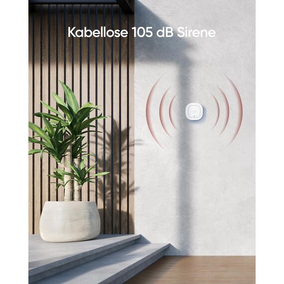 eufy Security Sirene, IP65 Wetterfest, App Steuerung,, HomeBase Erforderlich, Homebase 2 & 3 kompatibel, 105dB kabelloser Alarm, mit Fernalarmierung, 2 Jahre Batterielaufzeit