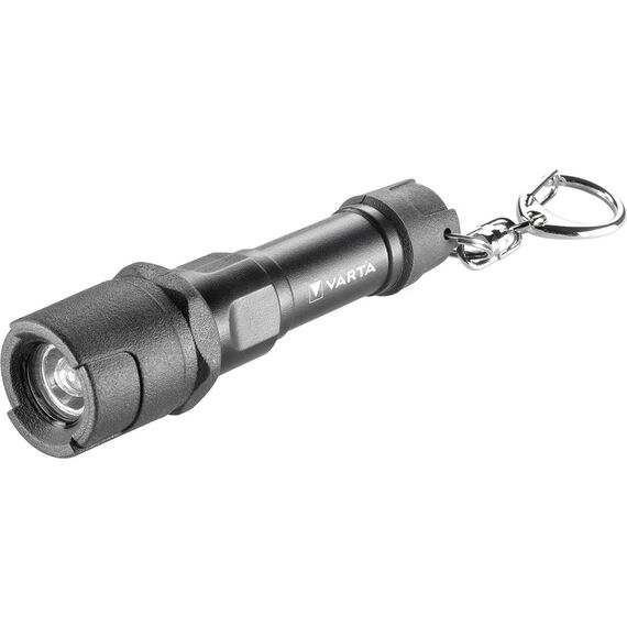 VARTA Taschenlampe LED Mini inkl. 1x AAA Batterien, Indestructible Key Chain Light Schlüsselleuchte, Taschenleuchte, Schlüsselanhänger, sehr robust, spritzwassergeschützt