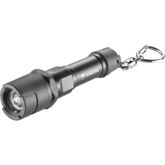 VARTA Taschenlampe LED Mini inkl. 1x AAA Batterien, Indestructible Key Chain Light Schlüsselleuchte, Taschenleuchte, Schlüsselanhänger, sehr robust, spritzwassergeschützt