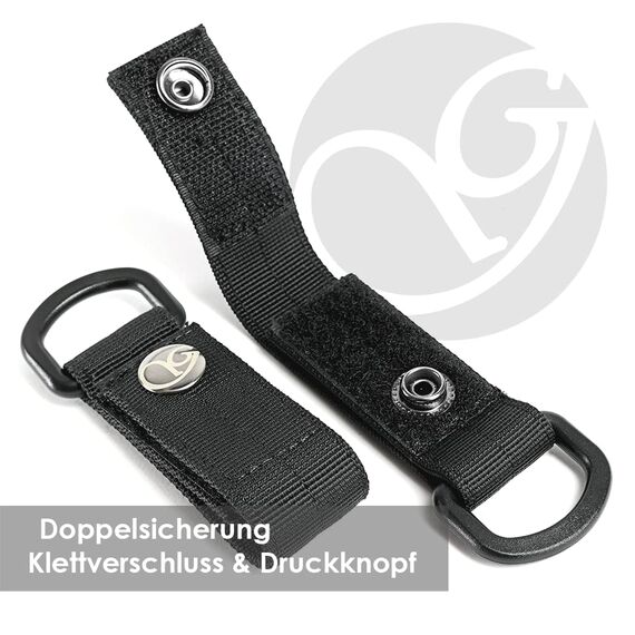 Ganzoo Spiral-Kabel Schlüsselanhänger elastisch mit Karabiner, Safety Lanyard mit Paracord-Mantel, Schlüsselband, Stretch Fang-Riemen, RSG Halterung für Polizei, Bundeswehr, Hausmeister, oliv grün