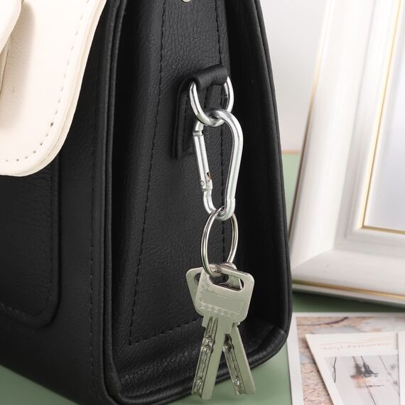 20 Stück&50 Stück Karabiner, 40 x 4 mm Karabinerhaken Klein Aluminiumkarabiner Schlüsselanhänger Karabiner Carabiner Anschluss Nikolausstiefel zum befüllen für Rucksack Gürtel Zelt Camping Reisen